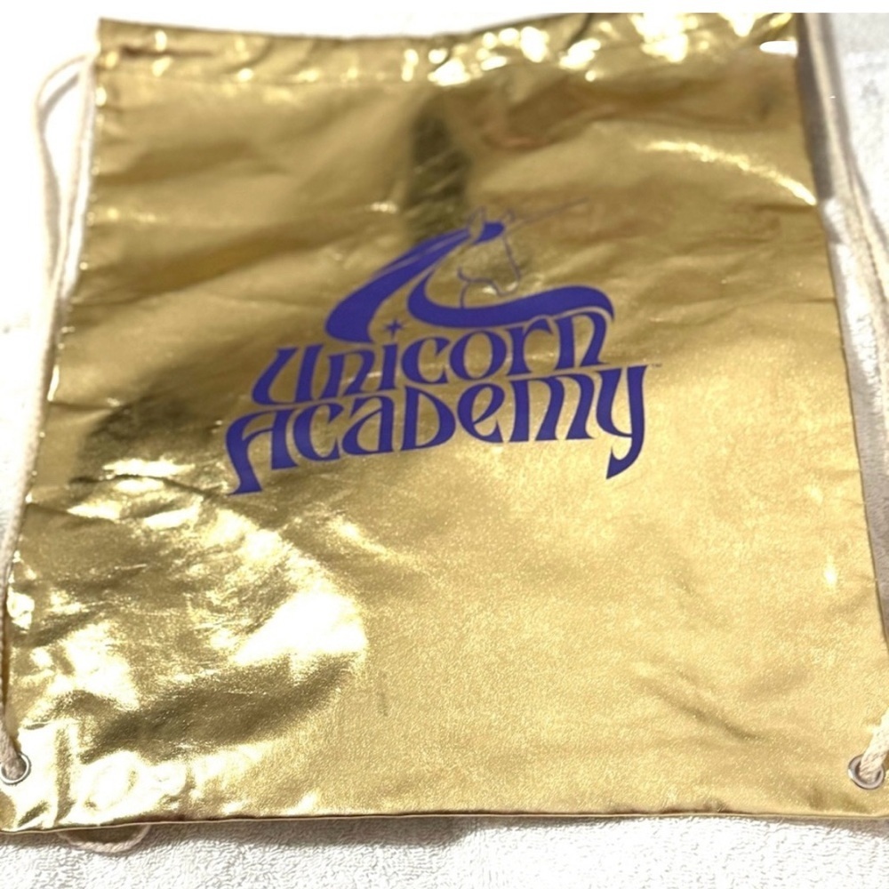 Unicorn Academy Gold Backpack Unicorn Tee Bundle Girls Size 10/12 NWT - Picture 6 of 7